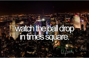 watch the ball drop in Times Square